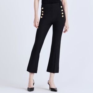 Derek Lam 10 Crosby | Robertson Crop Flare Trouser Pants | Black | Size 6